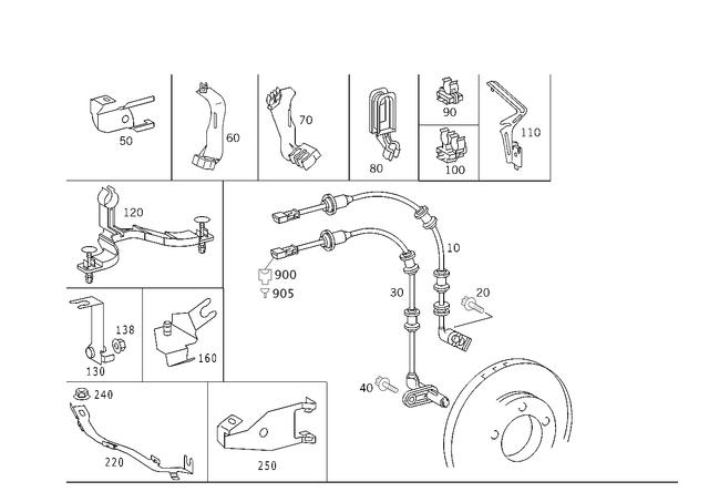 2205400210 - Electrical Equipment and Instruments: Wiring Harness for Mercedes-Benz Image image