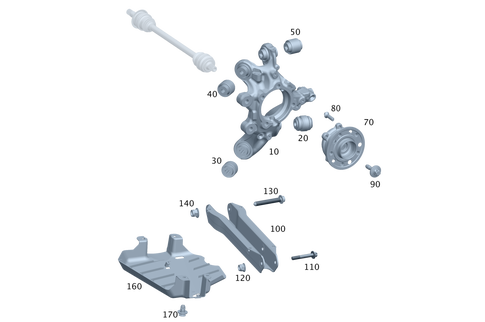 Rear Axle Suspension for 1991 Mercedes-Benz 350SD #0