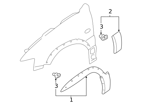 Exterior Trim - Fender for 2003 Mazda Tribute #0