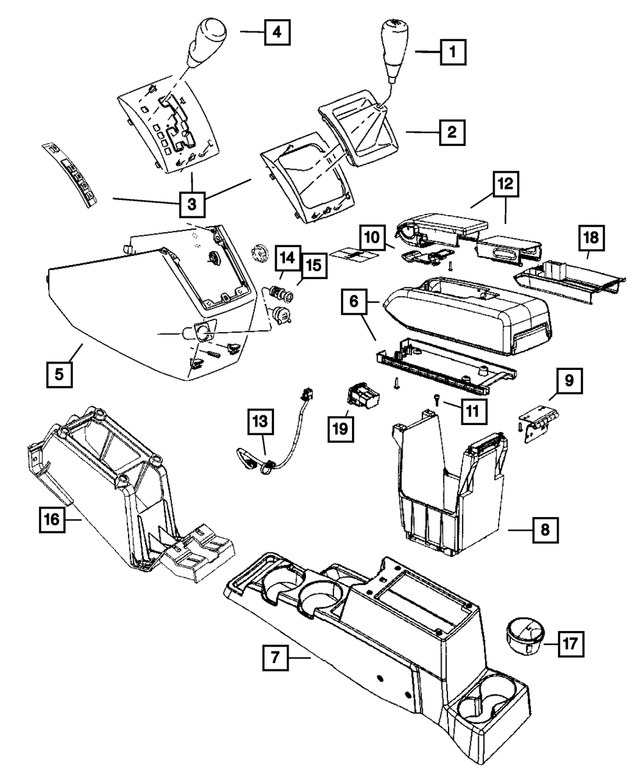 1QF55XDVAB - : Armrest Lid Latch for Mopar Image