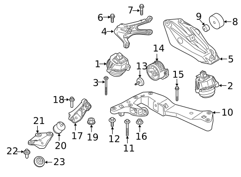 Engine & Trans Mounting for 2022 BMW X3 #0