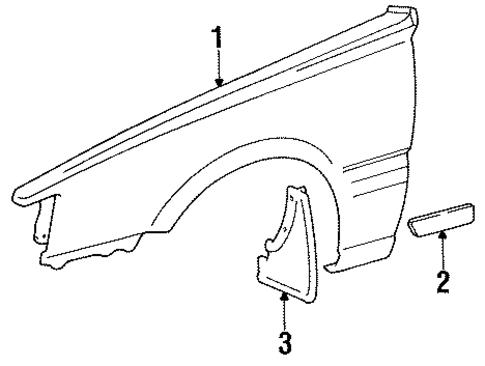 Fender & Moldings for 1984 Toyota Camry #0