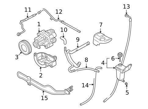Pump & Hoses for 2004 Audi A4 Quattro #0