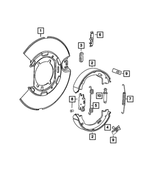 5170481AA - Brakes: Parking Brake Adapter Assembly, Right for Mopar Image