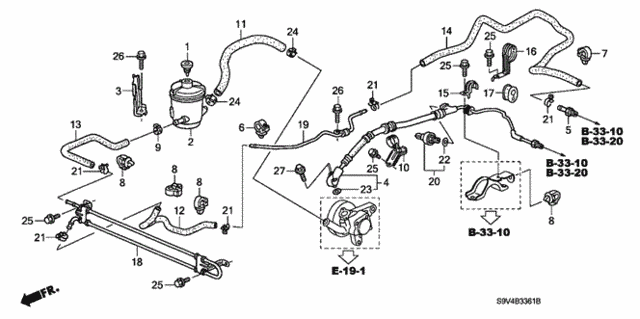P.S. Lines (2WD) for 2007 Honda Pilot #0