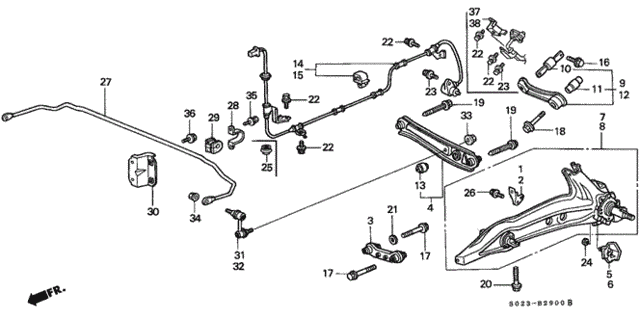 Rear Lower Arm for 1997 Honda Civic #0