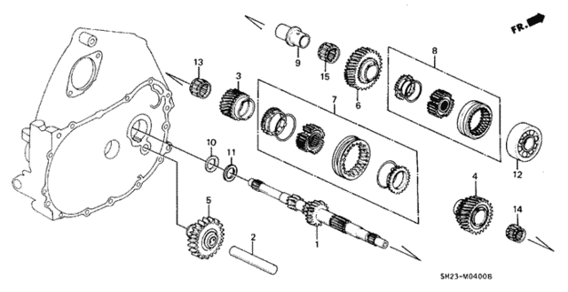 MT Mainshaft for 1991 Honda CRX #0