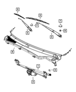 68190045AC - Electrical: Windshield Wiper Motor for Mopar Image