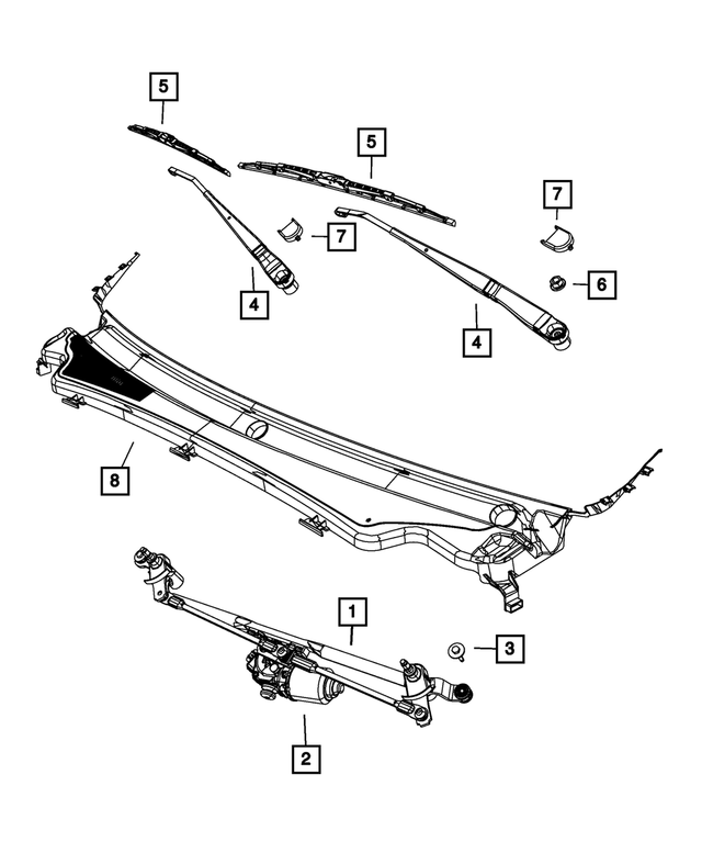 68190045AC - Electrical: Windshield Wiper Motor for Mopar Image image