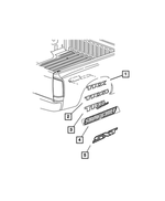 55372538AA - Exterior Ornamentation: Decal for Mopar Image