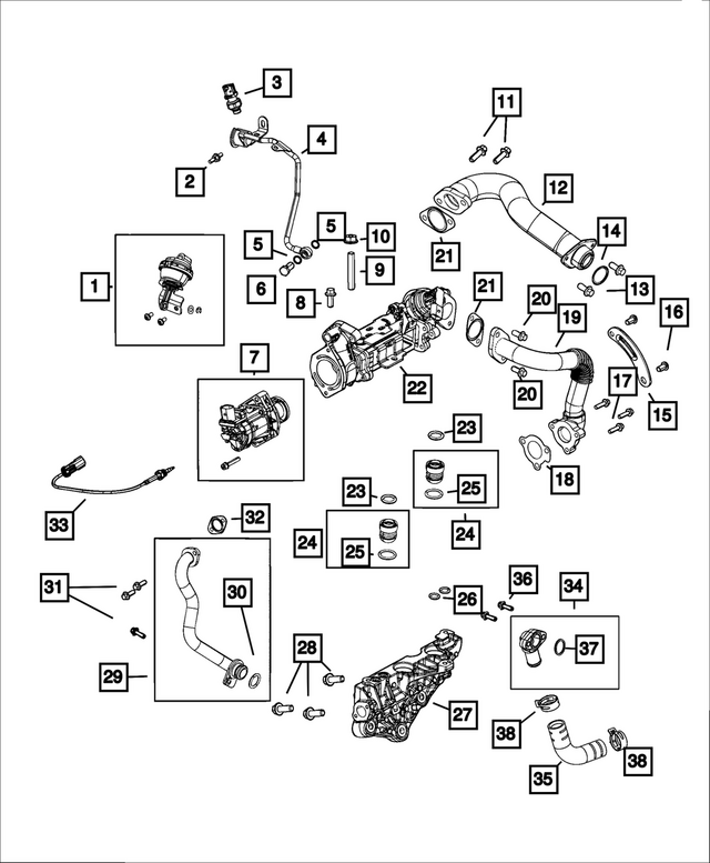 « 68583651AA – Emission Controls : Boulon, Montage pour Mopar Image »