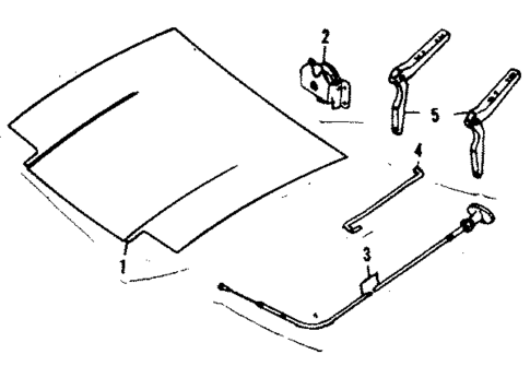 Hood & Components for 1985 Mazda RX-7 #0