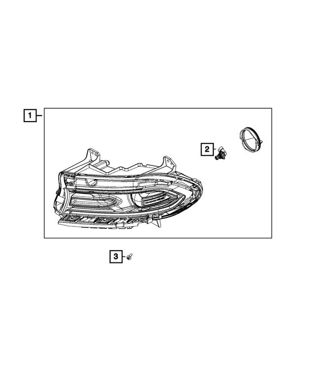 68541681AA - Electrical: Headlamp, Left for Mopar Image