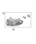 68541681AA - Electrical: Headlamp, Left for Dodge: Charger Image