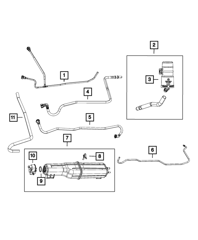 55398804AA - Emission Controls: Clean Air Hose for Mopar Image image