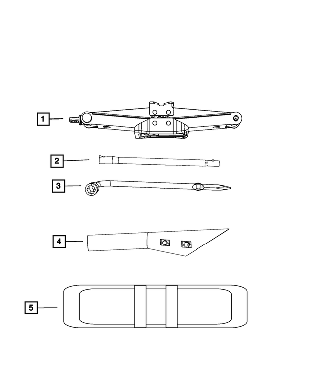 68444990AA - Wheels: Scissors Jack for Mopar Image