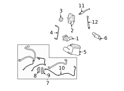 Emission Components for 2009 Subaru Outback #1