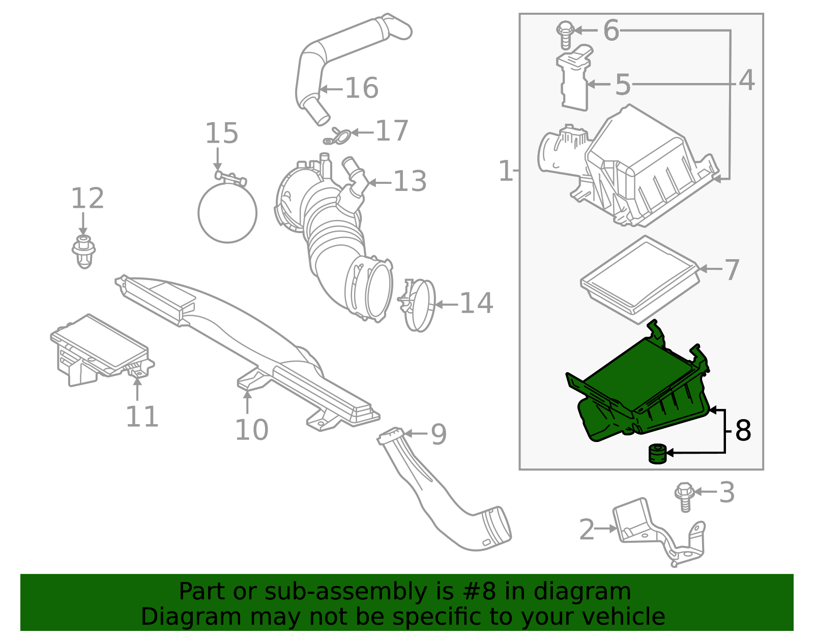 2023-2025 Toyota Air Filter Housing 17701-24460 | Toyota Parts Center