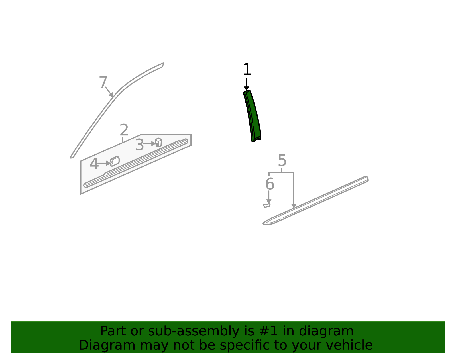 2001-2005 Honda Civic Body B-Pillar Molding 72470-S5D-A01ZA | OEM Parts ...
