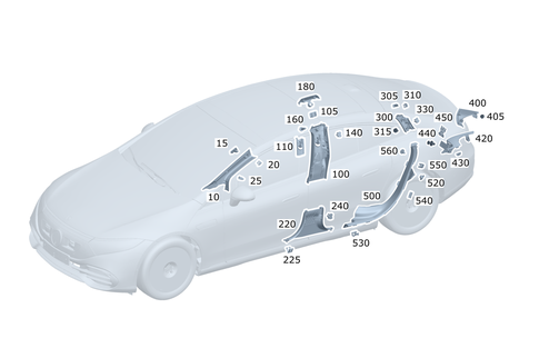 Trim for a, B, C, D-Pillar for 2023 Mercedes-Benz EQE 500 #0