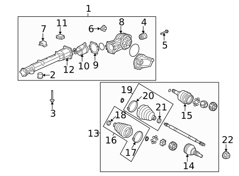 Axle & Differential for 2008 Saturn Outlook #0