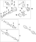 32288AA090 - Universals &amp; Rear Axle: Pinion Spacer for Subaru: Crosstrek, Forester, Impreza, Legacy, Outback, XV Crosstrek Image