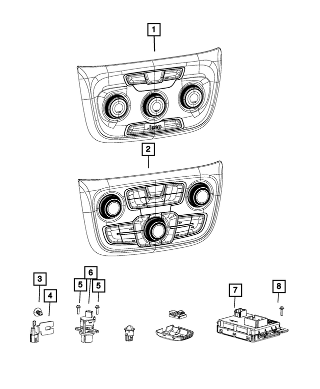 68458795AG - : A/C And Heater Module for Mopar Image