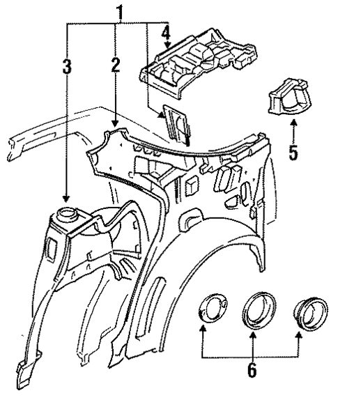 Inner Structure for 1994 Mazda 626 #0