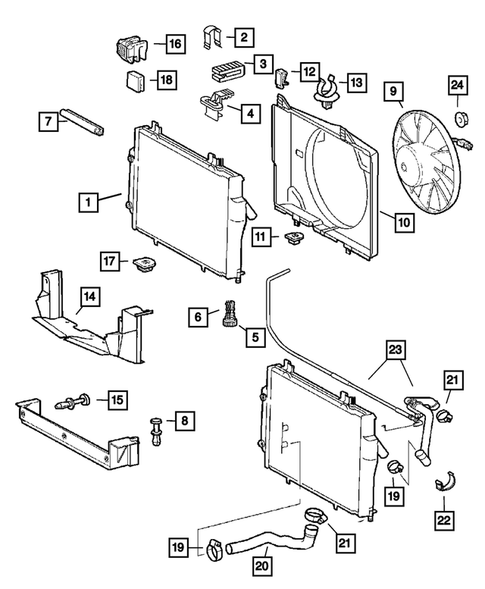 Radiator and Related Parts; Charge Air Cooler for 2008 Chrysler Crossfire #0