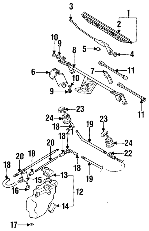 Wiper & Washer Components for 1997 Volkswagen Jetta #0