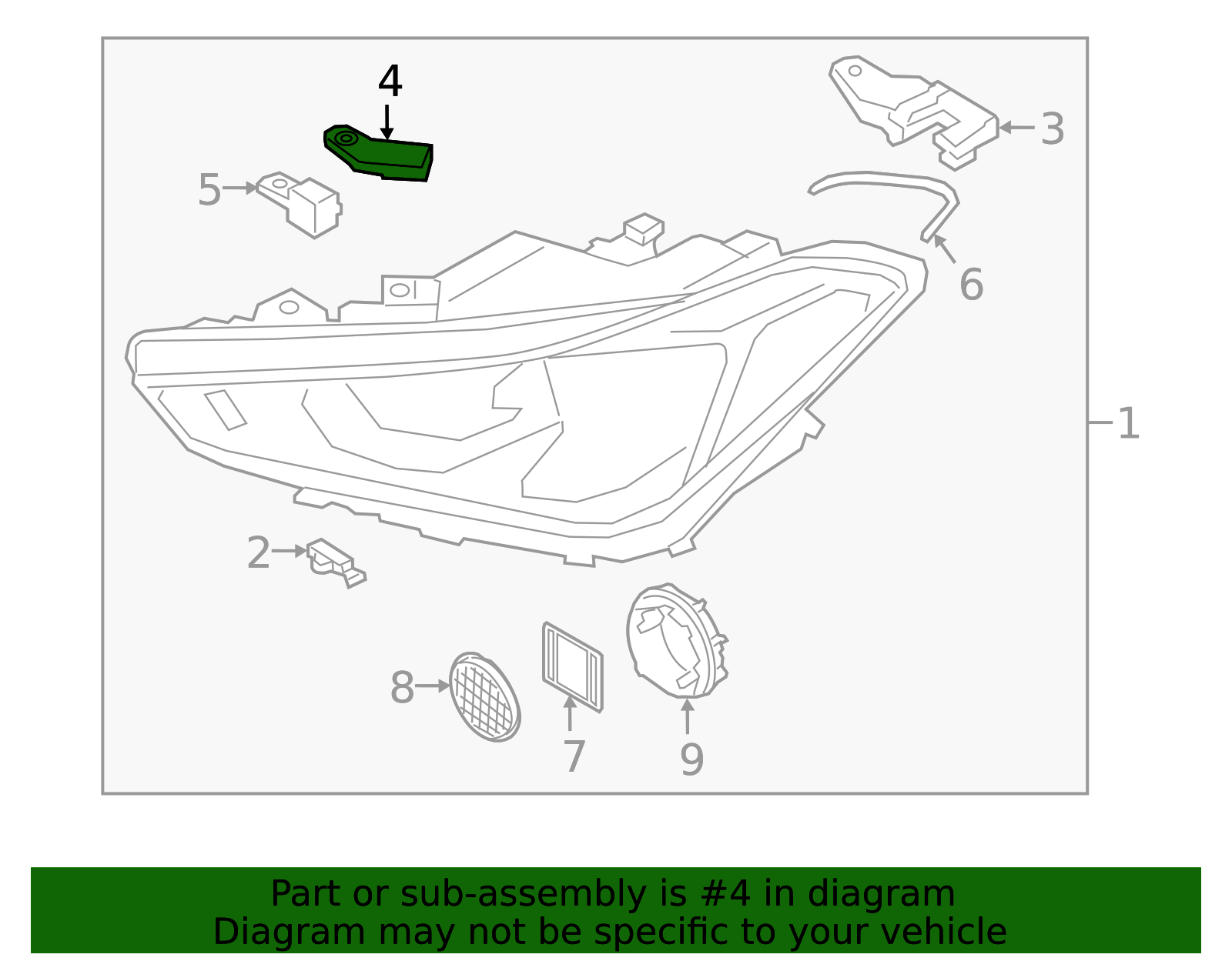 2019-2021 Genesis G70 Headlamp Assembly Upper Bracket 92132-G9000 ...
