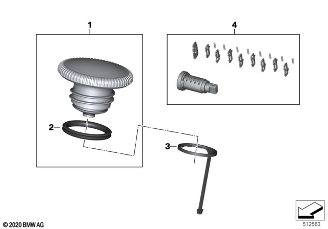 16118414868 - : Filler Cap for BMW-Motorrad Image