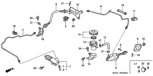 Clutch Master Cylinder for 2000 Honda Civic #0