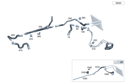 Heating Water Line for 2015 Mercedes-Benz C300 #0