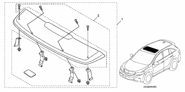 Moonroof Visor for 2016 Acura RDX #0