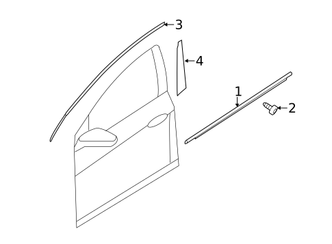 Exterior Trim - Front Door for 2016 Kia Optima #0