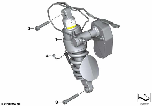 Spring Strut, Mounted Parts for 2021 BMW-Motorrad R 1250 RT #2