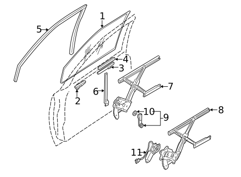Front Door for 2002 Mitsubishi Montero Sport #1