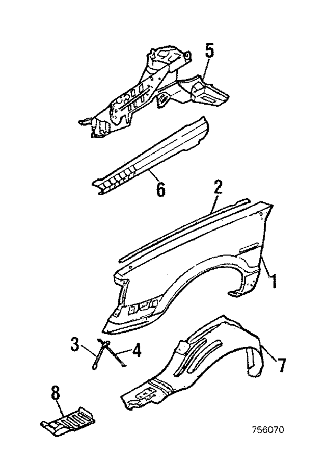 757141030 - : Fender Front Bracket for Subaru Image