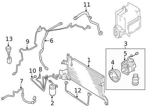 Condenser, Compressor & Lines for 2002 Mazda Millenia #0