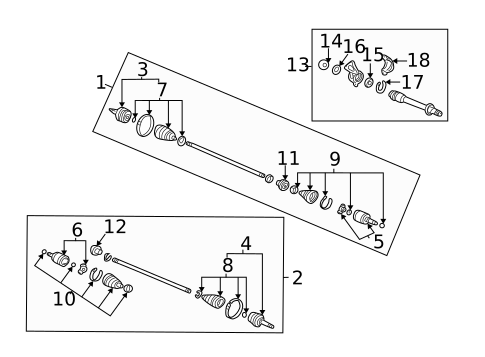 Drive Axles for 2003 Acura TL #0