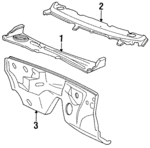 E9SZ6302018A - Body: Cowl Top Panel for Ford Image