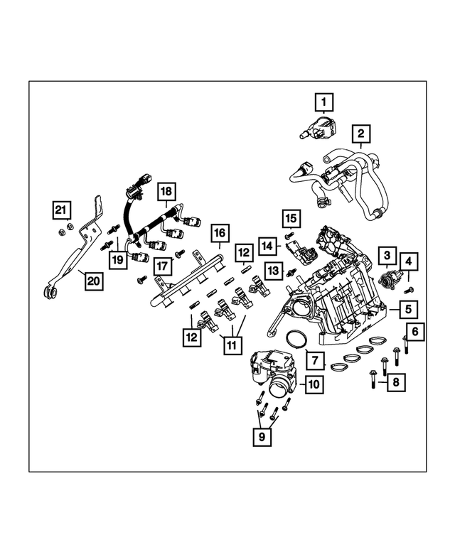 68565245AA - Engine: Intake Manifold Assembly for Fiat: 500X | Jeep: Renegade Image