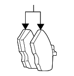4W4Z2200AA - Brakes: Brake Pads for Ford: Thunderbird | Lincoln: LS Image