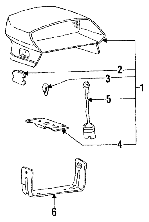 High Mount Lamps for 1993 Hyundai Excel #0