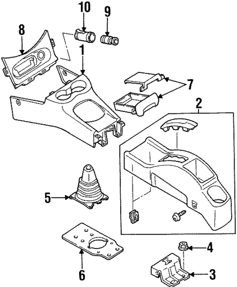 Center Console for 2000 Ford Escort #0