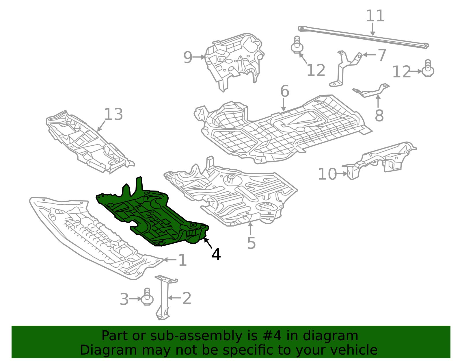 Benz 212 Radiator Genuine OEM Radiator Support Splash Shield | 212-520-12-23 | Fits ...