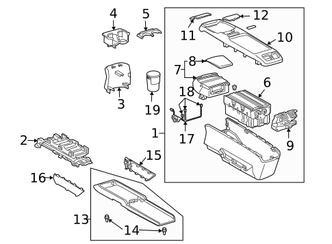 Console for 2007 Lexus RX350 #0