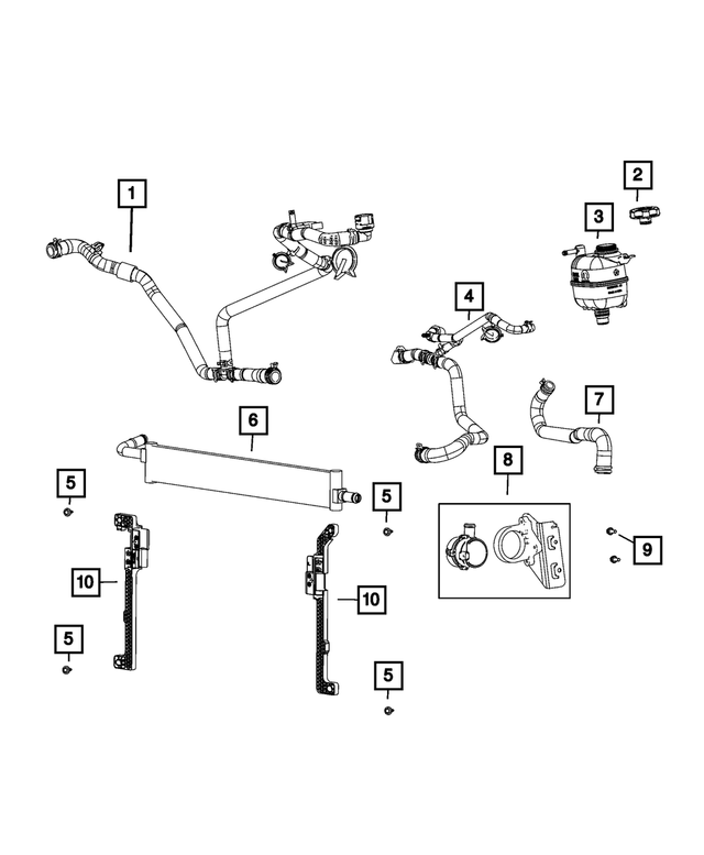 68335901AA - : Coolant Hose for Mopar Image