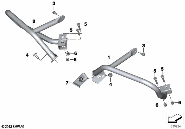 46548527976 - : Protection Bar Rear Right for BMW-Motorrad Image